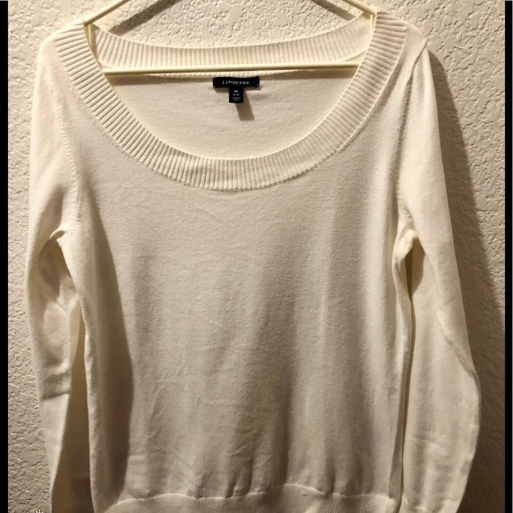 Lands End women’s white sweater